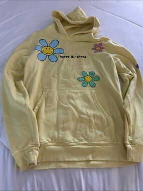 Yellow Floral Graphic Hoodie - Happy Lil' Thang
